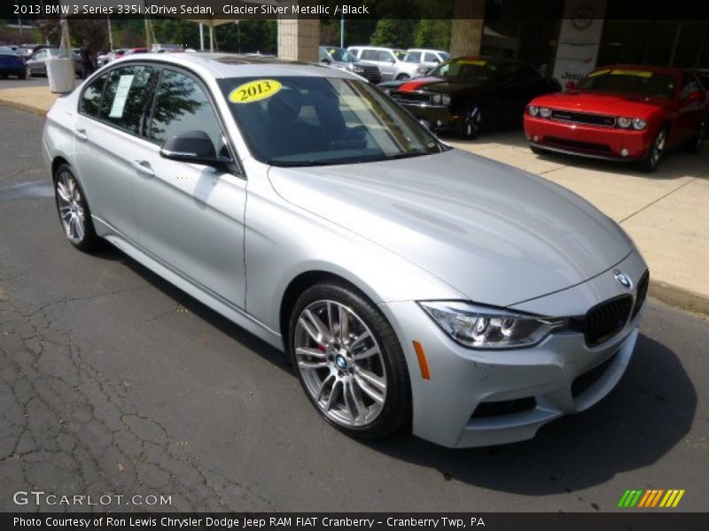 Glacier Silver Metallic / Black 2013 BMW 3 Series 335i xDrive Sedan