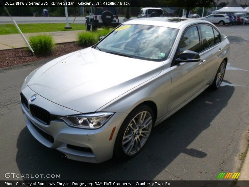 Glacier Silver Metallic / Black 2013 BMW 3 Series 335i xDrive Sedan