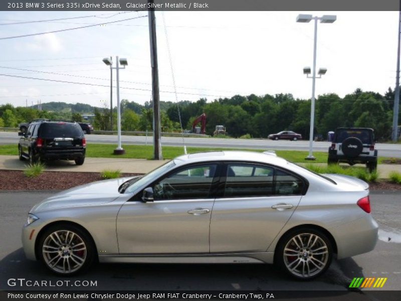 Glacier Silver Metallic / Black 2013 BMW 3 Series 335i xDrive Sedan