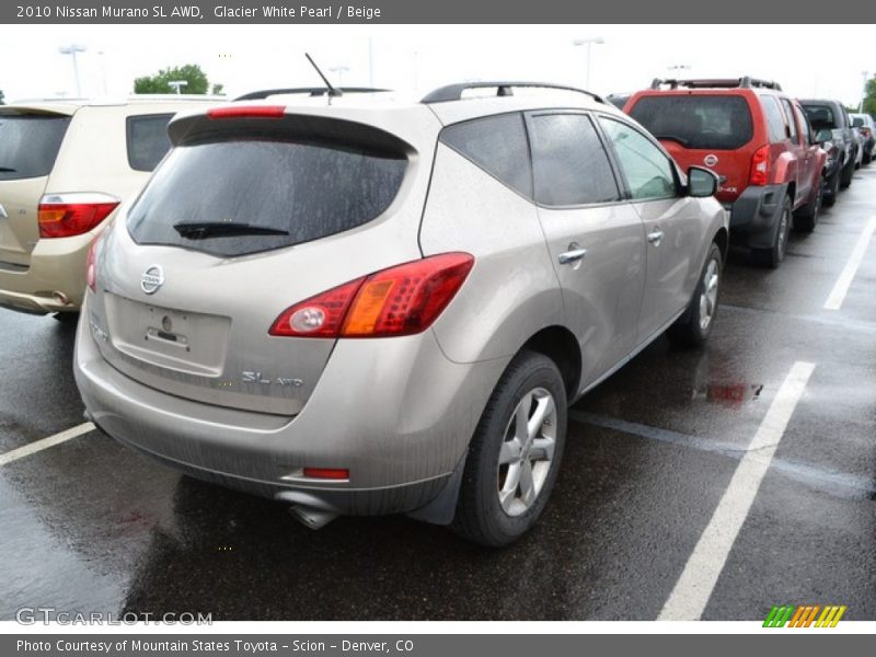 Glacier White Pearl / Beige 2010 Nissan Murano SL AWD