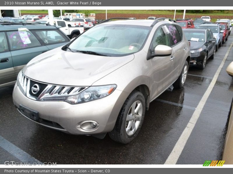 Glacier White Pearl / Beige 2010 Nissan Murano SL AWD