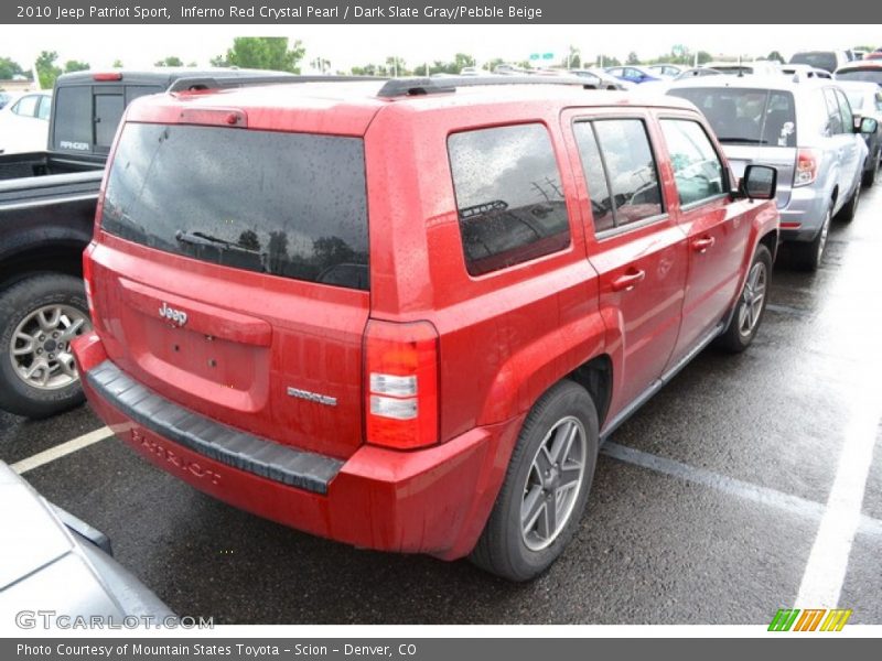Inferno Red Crystal Pearl / Dark Slate Gray/Pebble Beige 2010 Jeep Patriot Sport