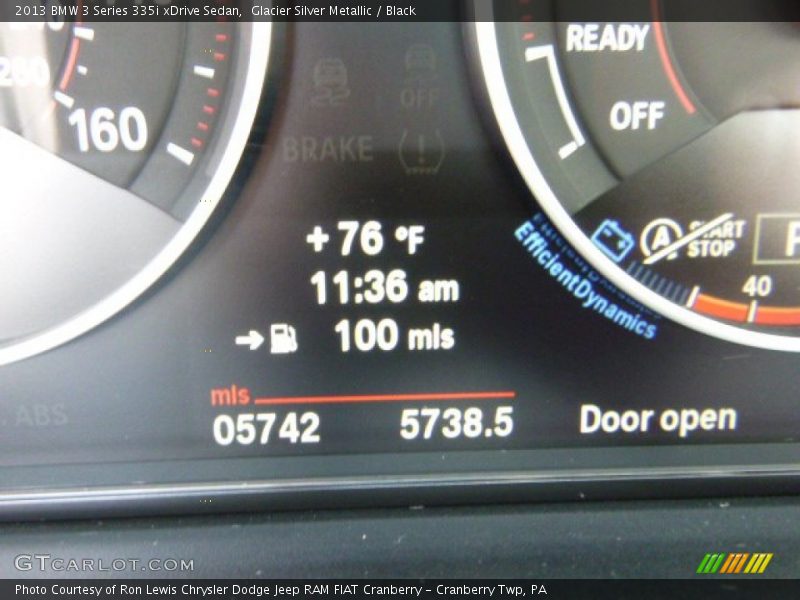 Glacier Silver Metallic / Black 2013 BMW 3 Series 335i xDrive Sedan