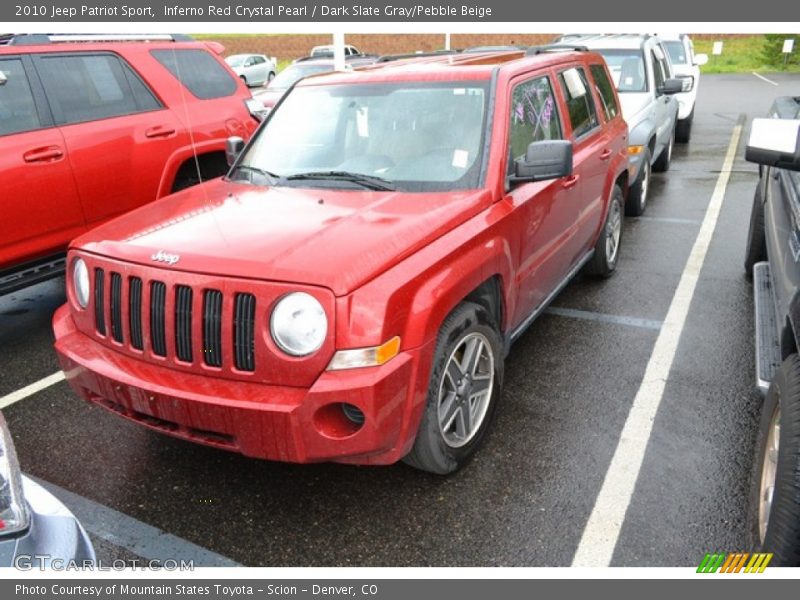 Inferno Red Crystal Pearl / Dark Slate Gray/Pebble Beige 2010 Jeep Patriot Sport