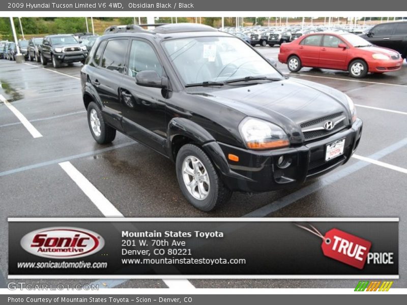 Obsidian Black / Black 2009 Hyundai Tucson Limited V6 4WD