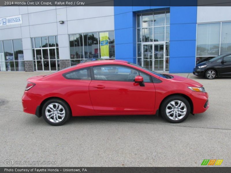 Rallye Red / Gray 2014 Honda Civic LX Coupe