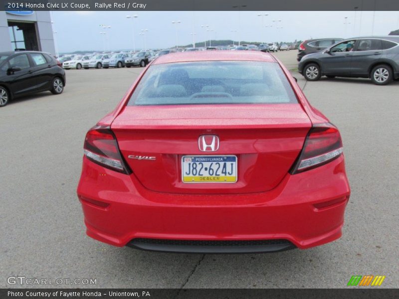 Rallye Red / Gray 2014 Honda Civic LX Coupe