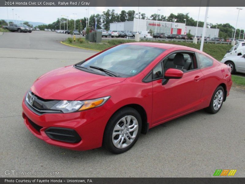 Rallye Red / Gray 2014 Honda Civic LX Coupe
