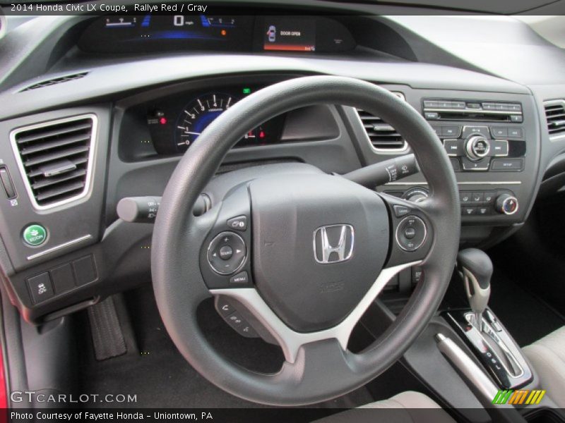 Rallye Red / Gray 2014 Honda Civic LX Coupe