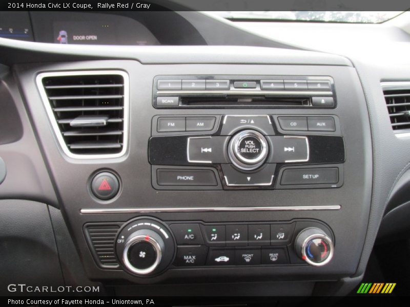 Rallye Red / Gray 2014 Honda Civic LX Coupe