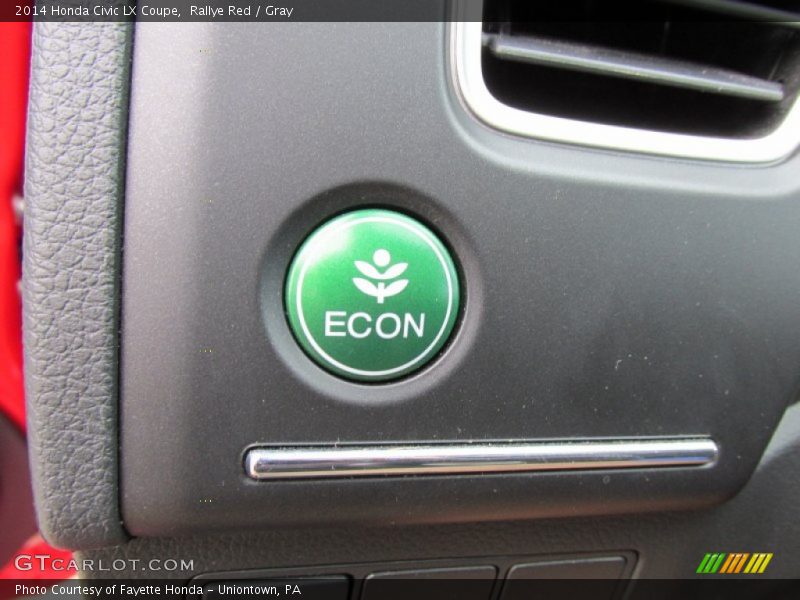 Rallye Red / Gray 2014 Honda Civic LX Coupe