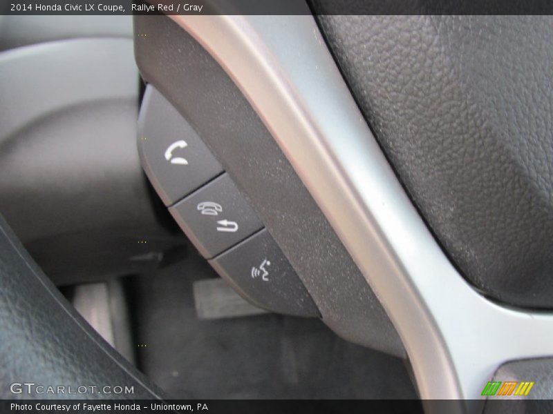 Rallye Red / Gray 2014 Honda Civic LX Coupe