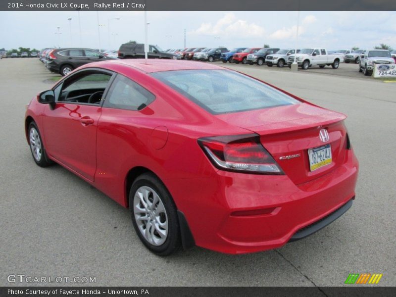 Rallye Red / Gray 2014 Honda Civic LX Coupe
