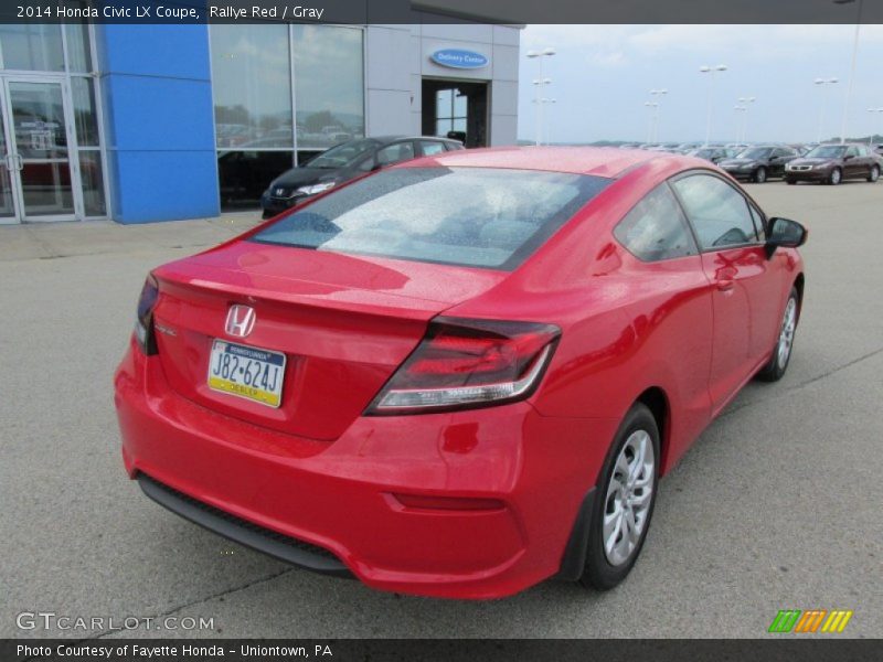 Rallye Red / Gray 2014 Honda Civic LX Coupe