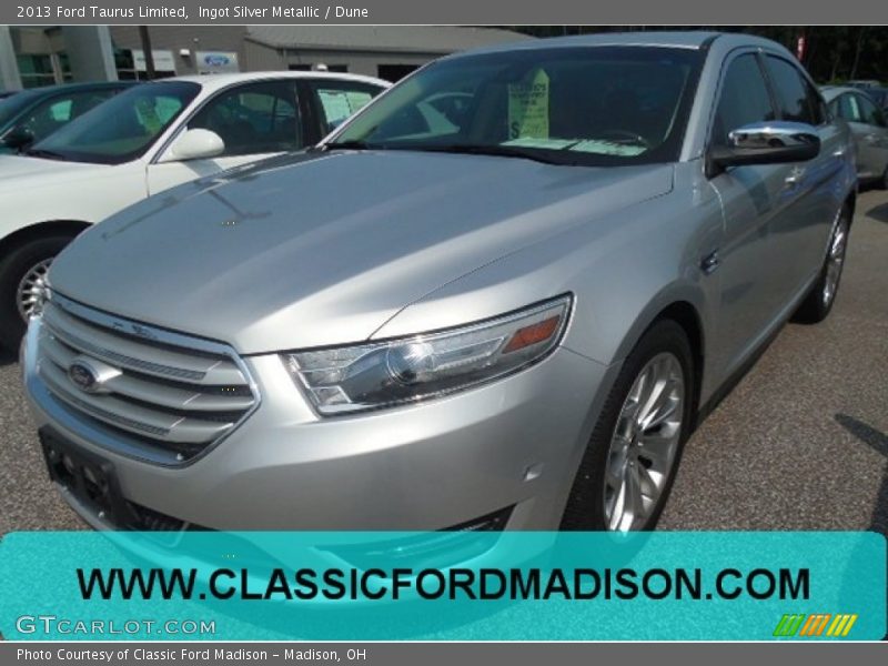 Ingot Silver Metallic / Dune 2013 Ford Taurus Limited