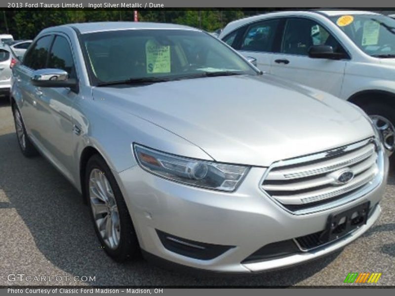 Ingot Silver Metallic / Dune 2013 Ford Taurus Limited