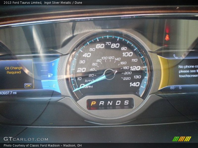 Ingot Silver Metallic / Dune 2013 Ford Taurus Limited