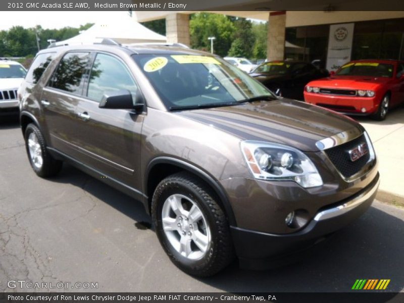 Medium Brown Metallic / Ebony 2012 GMC Acadia SLE AWD