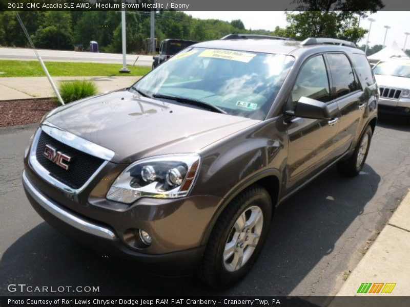 Medium Brown Metallic / Ebony 2012 GMC Acadia SLE AWD
