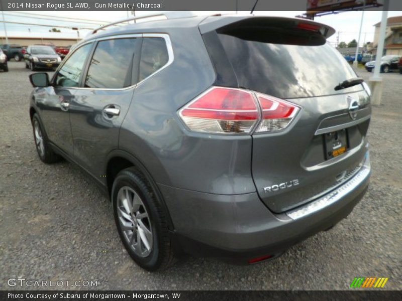 Gun Metallic / Charcoal 2014 Nissan Rogue SL AWD