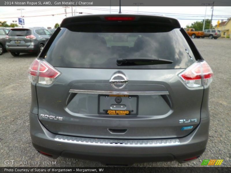 Gun Metallic / Charcoal 2014 Nissan Rogue SL AWD