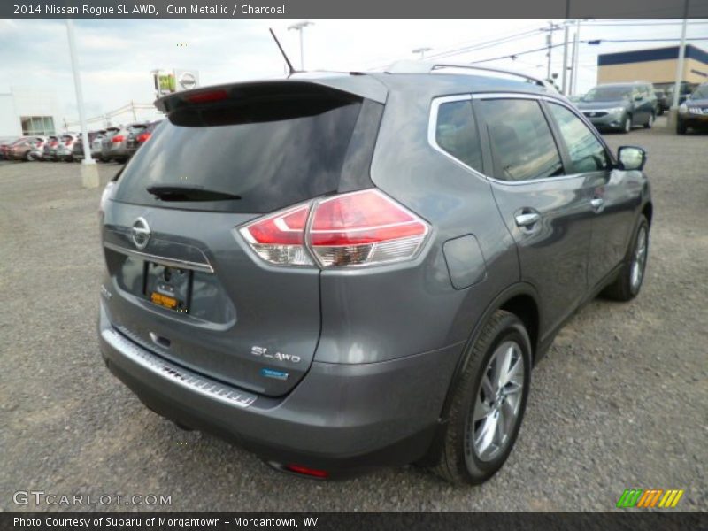 Gun Metallic / Charcoal 2014 Nissan Rogue SL AWD