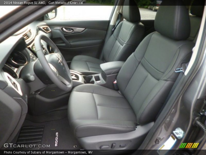 Gun Metallic / Charcoal 2014 Nissan Rogue SL AWD
