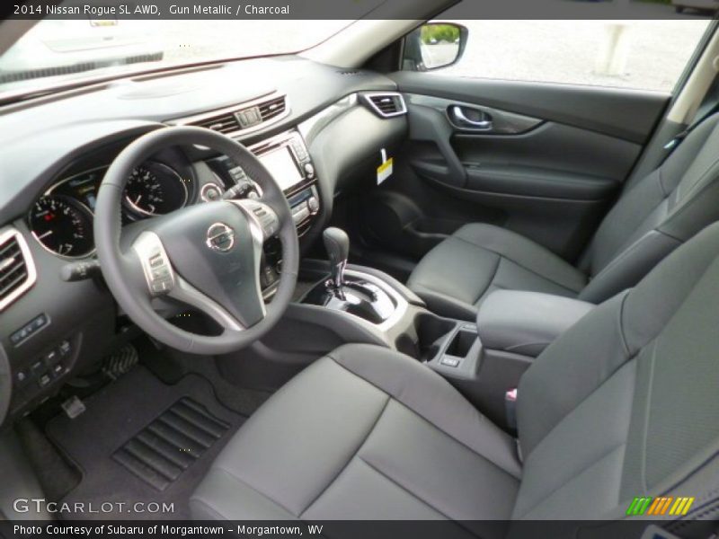 Gun Metallic / Charcoal 2014 Nissan Rogue SL AWD