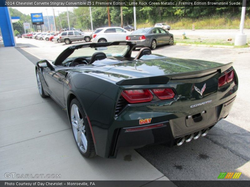 Lime Rock Green Metallic / Premire Edition Brownstone Suede 2014 Chevrolet Corvette Stingray Convertible Z51 Premiere Edition