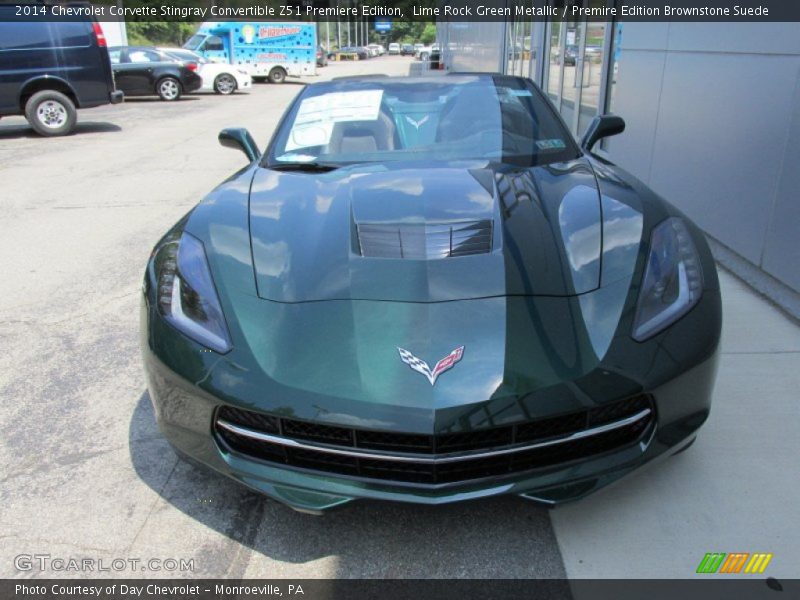Lime Rock Green Metallic / Premire Edition Brownstone Suede 2014 Chevrolet Corvette Stingray Convertible Z51 Premiere Edition