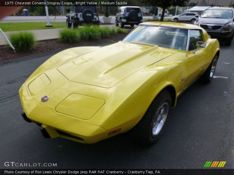 Bright Yellow / Medium Saddle 1975 Chevrolet Corvette Stingray Coupe