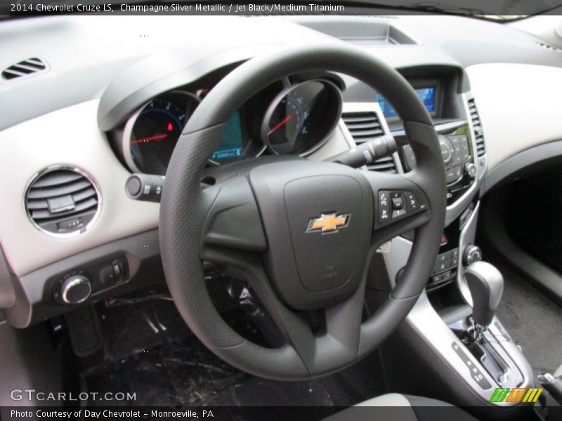 Champagne Silver Metallic / Jet Black/Medium Titanium 2014 Chevrolet Cruze LS