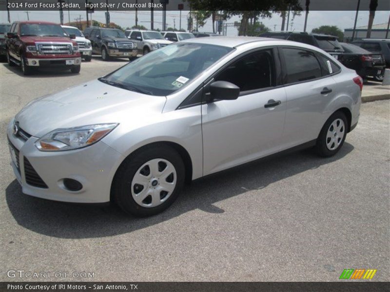 Ingot Silver / Charcoal Black 2014 Ford Focus S Sedan
