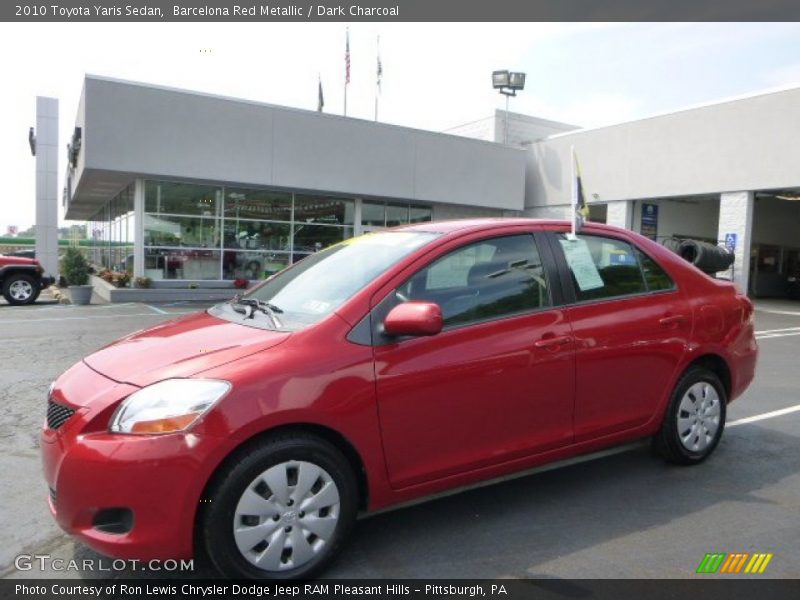 Barcelona Red Metallic / Dark Charcoal 2010 Toyota Yaris Sedan