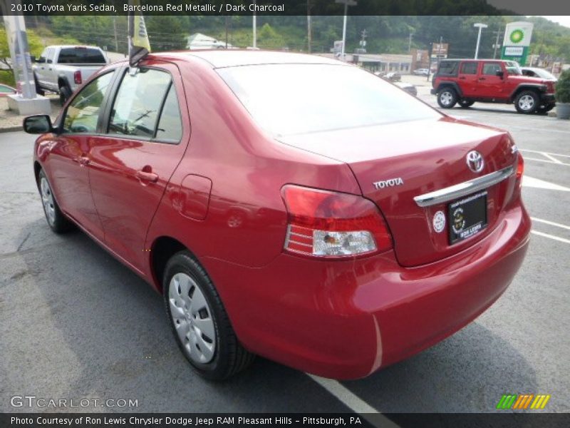 Barcelona Red Metallic / Dark Charcoal 2010 Toyota Yaris Sedan