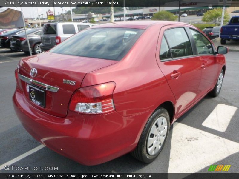 Barcelona Red Metallic / Dark Charcoal 2010 Toyota Yaris Sedan