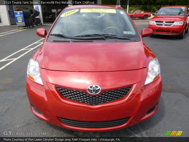 Barcelona Red Metallic / Dark Charcoal 2010 Toyota Yaris Sedan