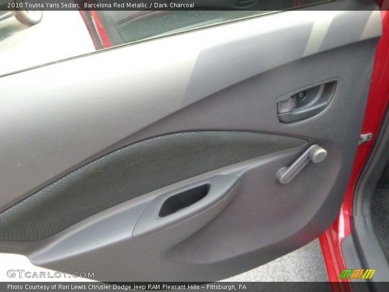 Barcelona Red Metallic / Dark Charcoal 2010 Toyota Yaris Sedan