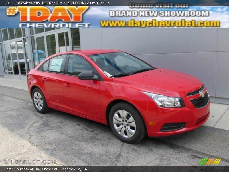 Red Hot / Jet Black/Medium Titanium 2014 Chevrolet Cruze LS