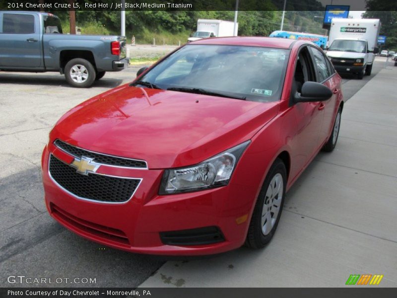 Red Hot / Jet Black/Medium Titanium 2014 Chevrolet Cruze LS