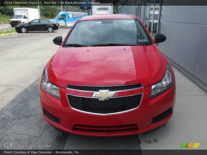 Red Hot / Jet Black/Medium Titanium 2014 Chevrolet Cruze LS