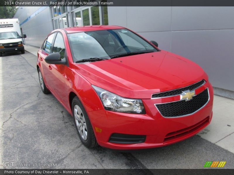 Red Hot / Jet Black/Medium Titanium 2014 Chevrolet Cruze LS