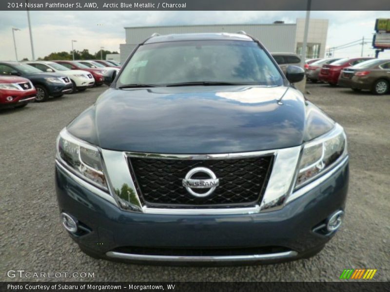 Arctic Blue Metallic / Charcoal 2014 Nissan Pathfinder SL AWD