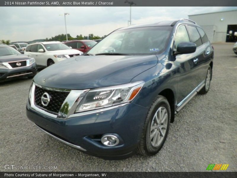 Arctic Blue Metallic / Charcoal 2014 Nissan Pathfinder SL AWD