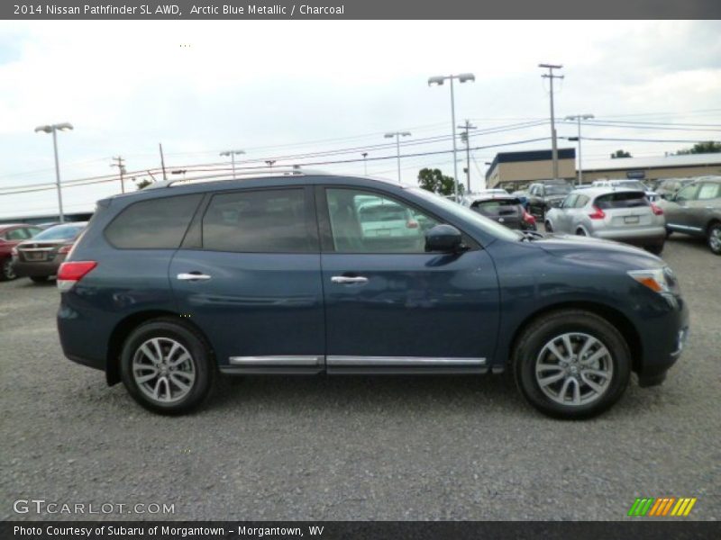 Arctic Blue Metallic / Charcoal 2014 Nissan Pathfinder SL AWD
