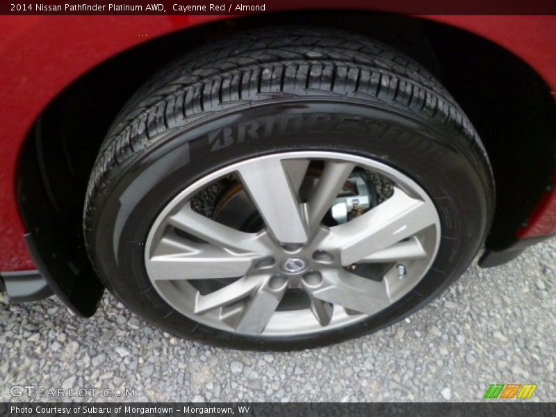 Cayenne Red / Almond 2014 Nissan Pathfinder Platinum AWD
