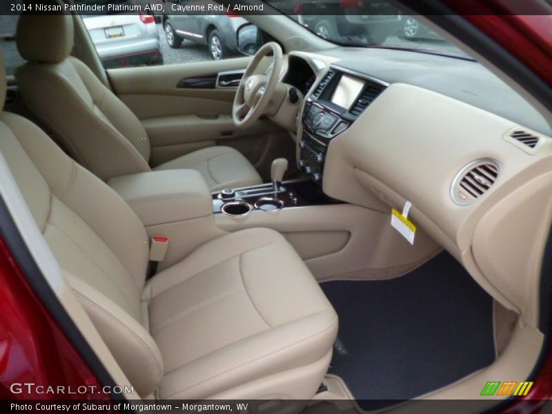 Cayenne Red / Almond 2014 Nissan Pathfinder Platinum AWD