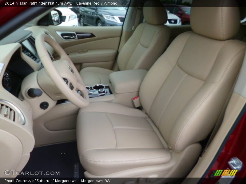 Cayenne Red / Almond 2014 Nissan Pathfinder Platinum AWD