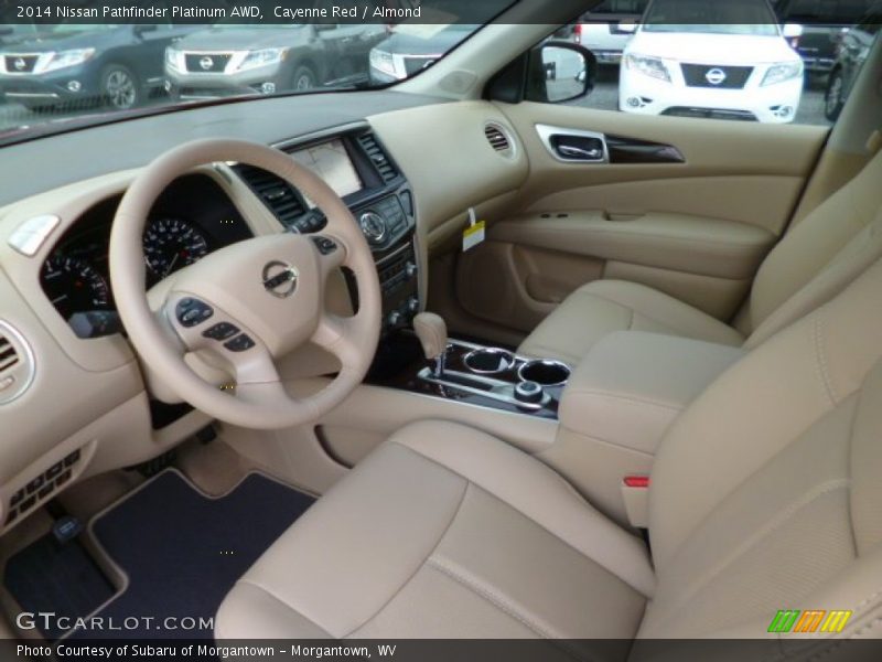 Cayenne Red / Almond 2014 Nissan Pathfinder Platinum AWD