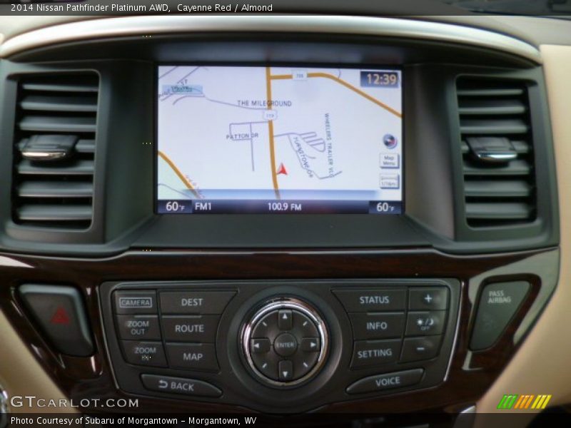 Cayenne Red / Almond 2014 Nissan Pathfinder Platinum AWD